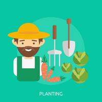 Planting Conceptual illustration Design vector