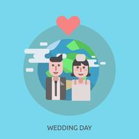 Día de la boda ilustración conceptual diseño vector
