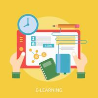 E-Learning Conceptual illustration Design vector