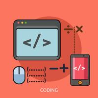 Coding Conceptual illustration Design vector