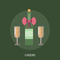 Cheers Conceptual illustration Design vector