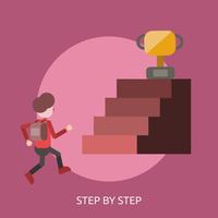 Step By Step Conceptual illustration Design vector