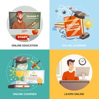 Online Learning 2x2 Design Concept vector