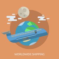 Worldwide Shipping Conceptual illustration Design vector