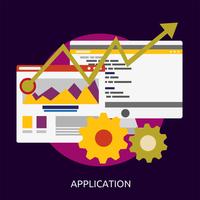 Application SEO Development Conceptual illustration Design vector