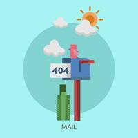 Mail Conceptual illustration Design vector