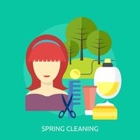 Spring Cleaning Conceptual illustration Design vector