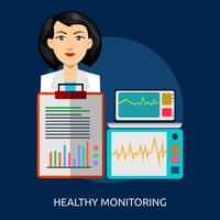 Healthy Monitoring Conceptual illustration Design vector