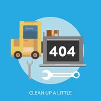 Clean Up a Little Conceptual illustration Design vector