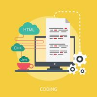 Coding Conceptual illustration Design vector