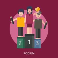 Podium Conceptual illustration Design vector