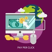 Pay Per Click Conceptual ilustración Diseño vector