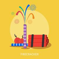 Firecracker Conceptual illustration Design vector