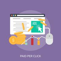 Paid Per Click Conceptual illustration Design vector