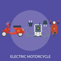 Electric motorcycle Conceptual illustration Design vector