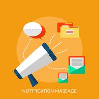 Notification Massage Conceptual illustration Design vector
