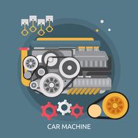 Máquina de coches Conceptual ilustración Diseño vector