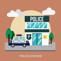 Comisaría de policías ilustración conceptual diseño vector