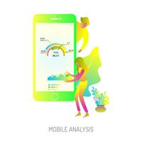 Mobile Analysis Conceptual illustration Design vector