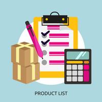 Product List Conceptual illustration Design vector