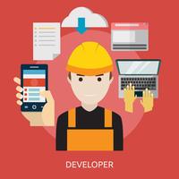 Developer Conceptual illustration Design vector