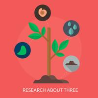 Research Three Conceptual illustration Design vector