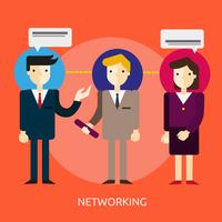 Networking Conceptual illustration Design vector