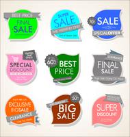 Modern badges stickers and labels collection vector