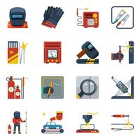 Welding Flat Color Icons  vector