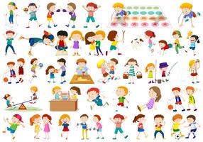 Conjunto de personajes infantiles. vector