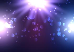 Bokeh lights background with spotlights vector