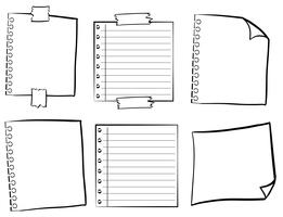 Plantillas de papel en diferentes diseños. vector