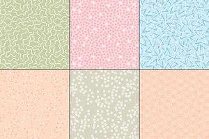 seamless pastel abstract patterns vector