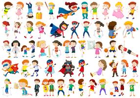 Conjunto de personajes infantiles. vector