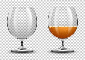 Set of transparent glasses vector