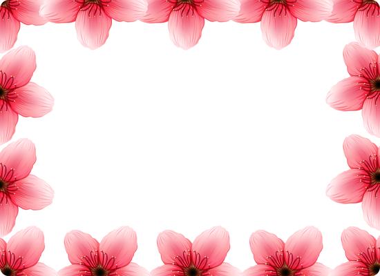 A cherry blossom frame