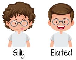 Set of nerd boy character vector