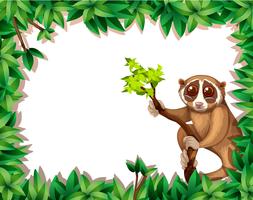 Lemur On Branch Card vector