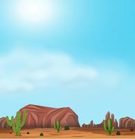 Uluru and Desert On Sunny Day vector