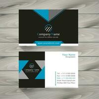 Blue business card vector