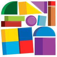 Set of colorful shapes vector