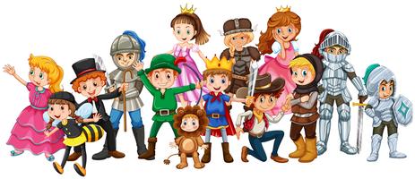 Set of fantasy characters vector