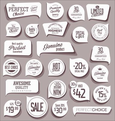 Modern badges stickers and labels collection