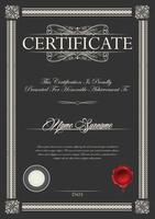 Certificate vector