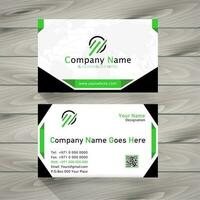 Green business card vector