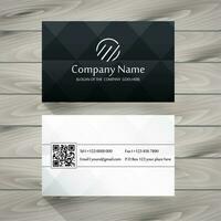 Black business card vector