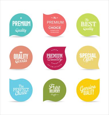 Modern badges stickers and labels collection