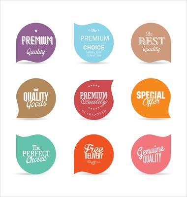 Modern badges stickers and labels collection