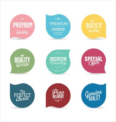 Modern badges stickers and labels collection