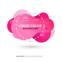 Abstract Liquid Pink Color Banner with line Frame and Brand Placing Logo vector
